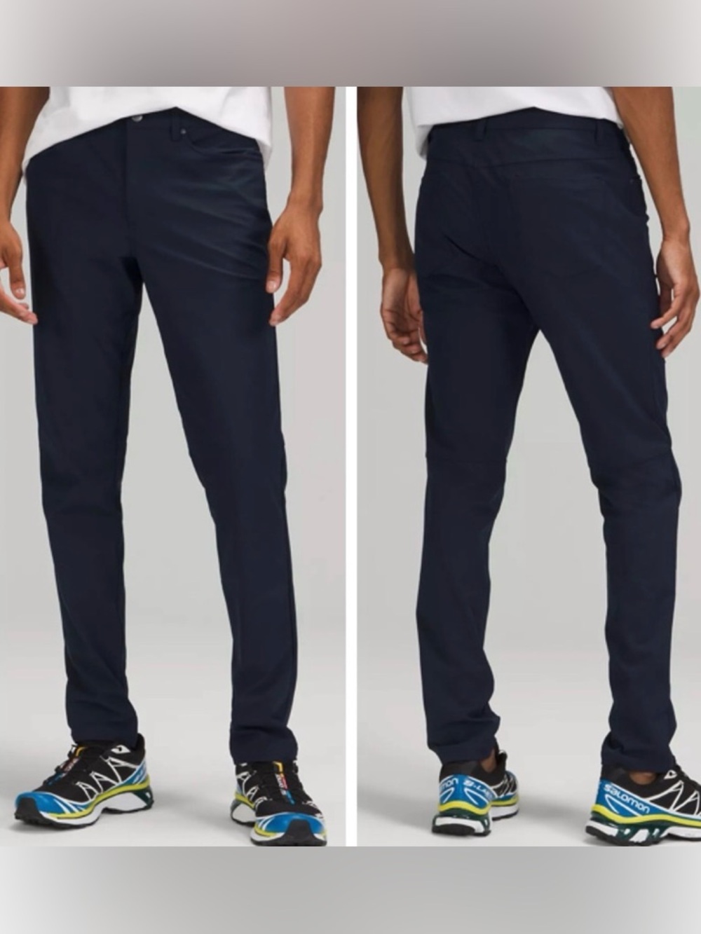 Lululemon Navy ABC Slim Warpstream Trouser Pants Size 34 X 34